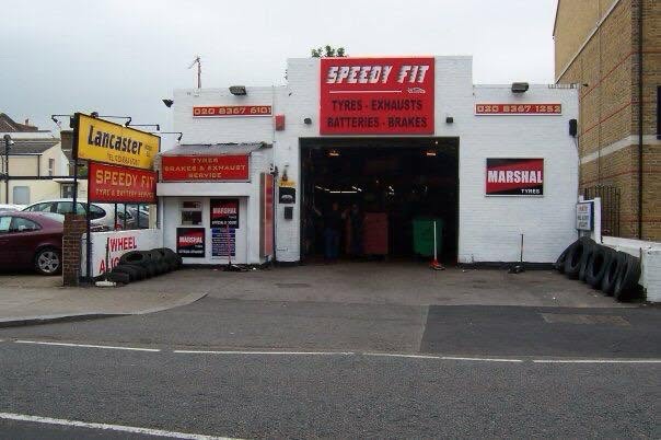 Speedy Fit shopfront on Lancaster Road, Enfield